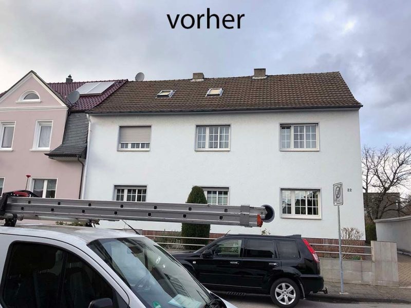 Dachdeckerarbeiten an einem Wohnhaus in Langenfeld